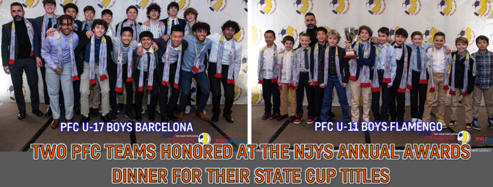 PFC Barcelona and Flamengo Recognized At NJYS Awards Dinner